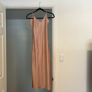 Nordstrom Silk MIDI Dress (tan)